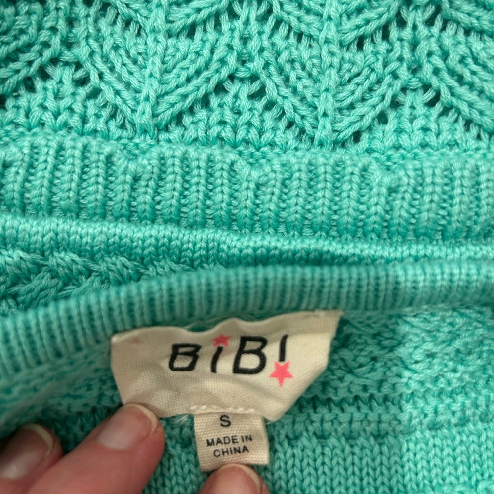BiBi Turquoise Knit Sweater - Picture 2 of 3